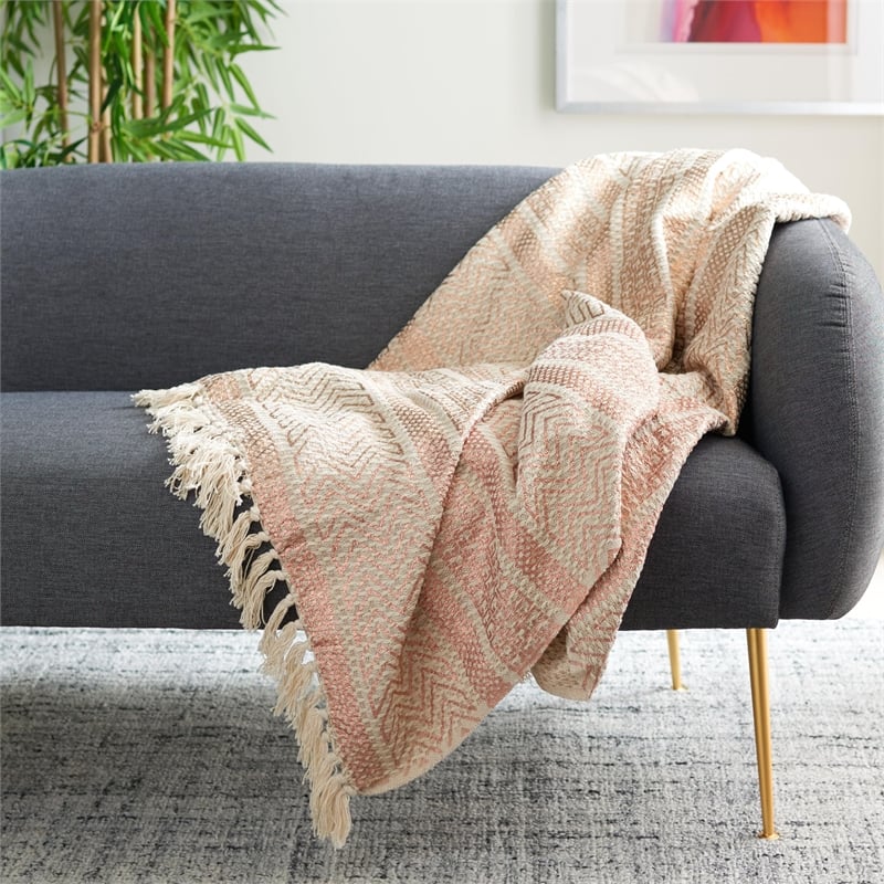 Safavieh Becks Throw in Copper and Beige
