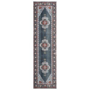 Safavieh Vintage 2'2&quot x 8' Runner Rug in Blue and Red