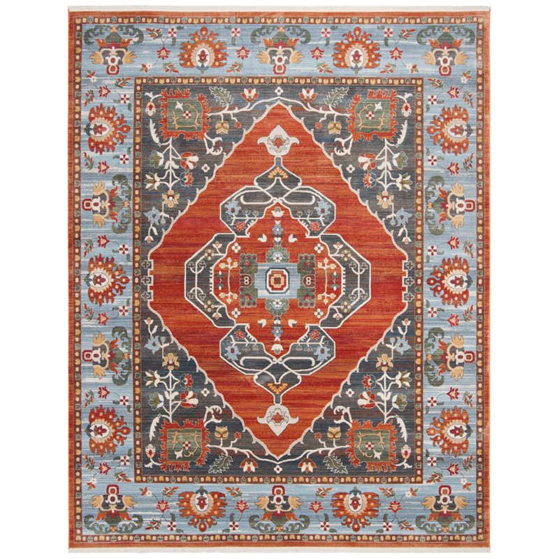 Safavieh Vintage 8' x 10' Rug in Orange and Blue