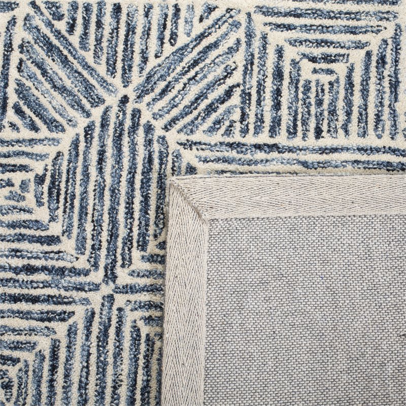 Safavieh Abstract 6' x 9' Hand Tufted Wool Rug in Blue