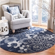 Safavieh Adirondack 6' Round Rug in Navy and Silver