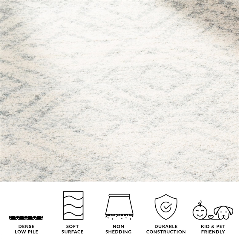 Safavieh Adirondack 8' Round Rug in Ivory and Light Blue