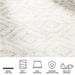 Safavieh Adirondack 8' Round Rug in Ivory and Light Blue