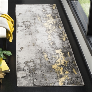 Safavieh Adirondack 2'6&quot x 12' Runner Rug in Gray and Yellow