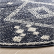 Safavieh Adirondack 6' Round Rug in Navy and White