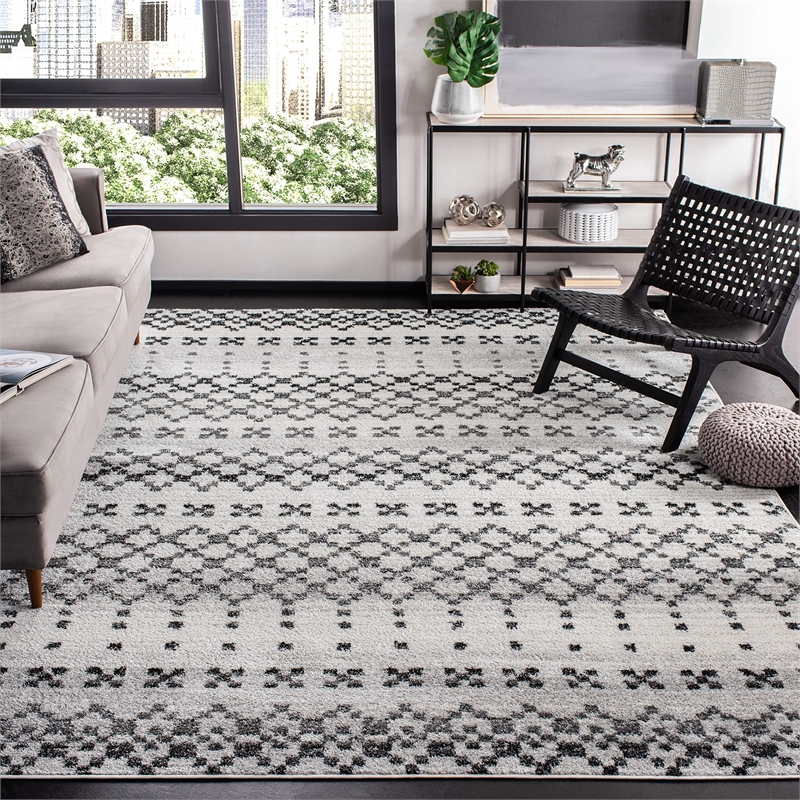Safavieh Adirondack 3' x 5' Rug in Black and Ivory