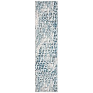 Safavieh Aria 2' x 8' Runner Rug in Ivory and Teal