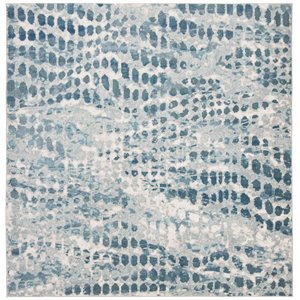 Safavieh Aria 6'5&quot Square Rug in Ivory and Teal