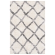 Safavieh Berber 4' x 6' Shag Rug in Ivory and Gray