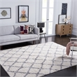 Safavieh Berber 9' x 12' Shag Rug in Ivory and Gray