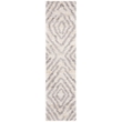 Safavieh Berber 2' x 8' Shag Runner Rug in Ivory and Gray