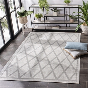 Safavieh Bermuda 6'7&quot Square Rug in Ivory and Light Gray