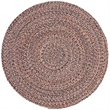 Safavieh Braided 3' Round Hand Woven Rug in Terracotta and Ivory