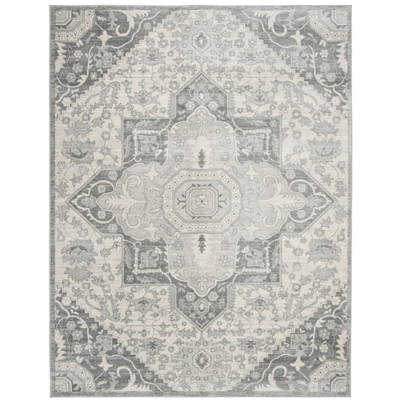 Safavieh Brentwood 9' x 12' Rug in Gray and Ivory