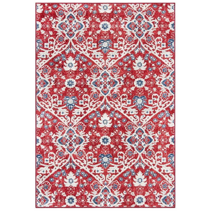 Safavieh Brentwood 4' x 6' Rug in Red and Ivory