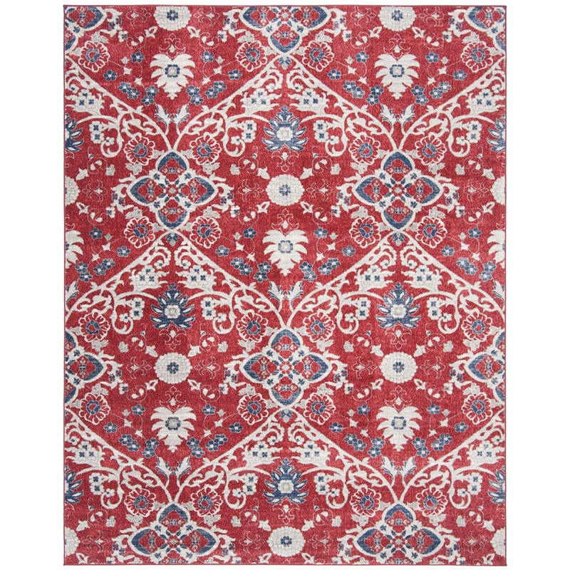 Safavieh Brentwood 9' x 12' Rug in Red and Ivory