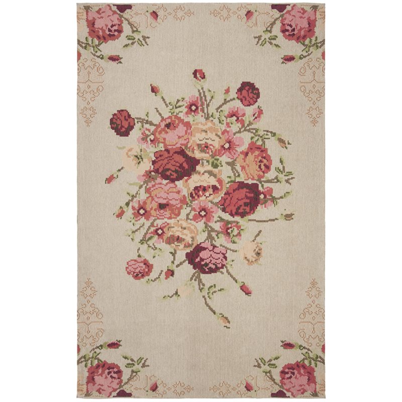 Safavieh Classic Vintage 5' x 8' Rug in Beige and Red