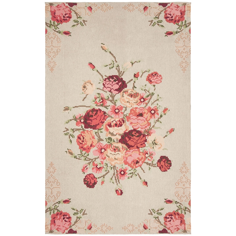 Safavieh Classic Vintage 6' x 9' Rug in Beige and Red