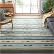 Safavieh Cotton Kilim 8' x 10' Hand Loomed Rug in Gray and Olive