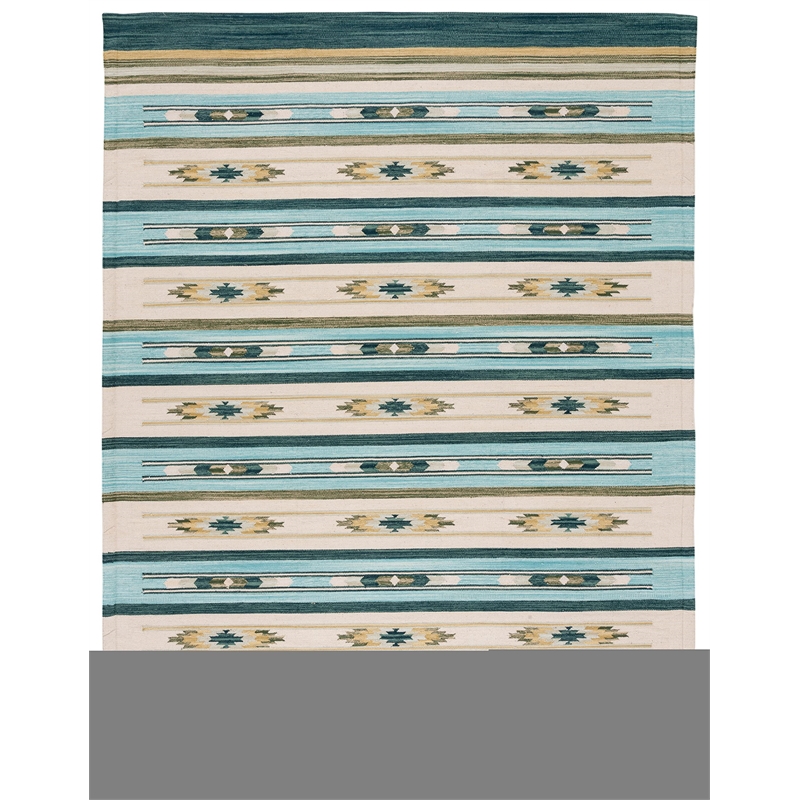 Safavieh Cotton Kilim 8' x 10' Hand Loomed Rug in Gray and Olive