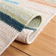 Safavieh Cotton Kilim 5' x 8' Hand Loomed Rug in Aqua and Ivory