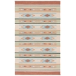 Safavieh Cotton Kilim 5' x 8' Hand Loomed Rug in Blue and Ivory