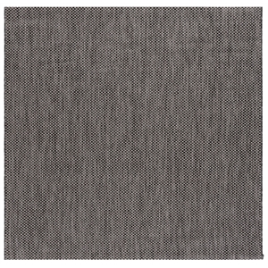Safavieh Courtyard 5'3&quot Square Rug in Black and Beige