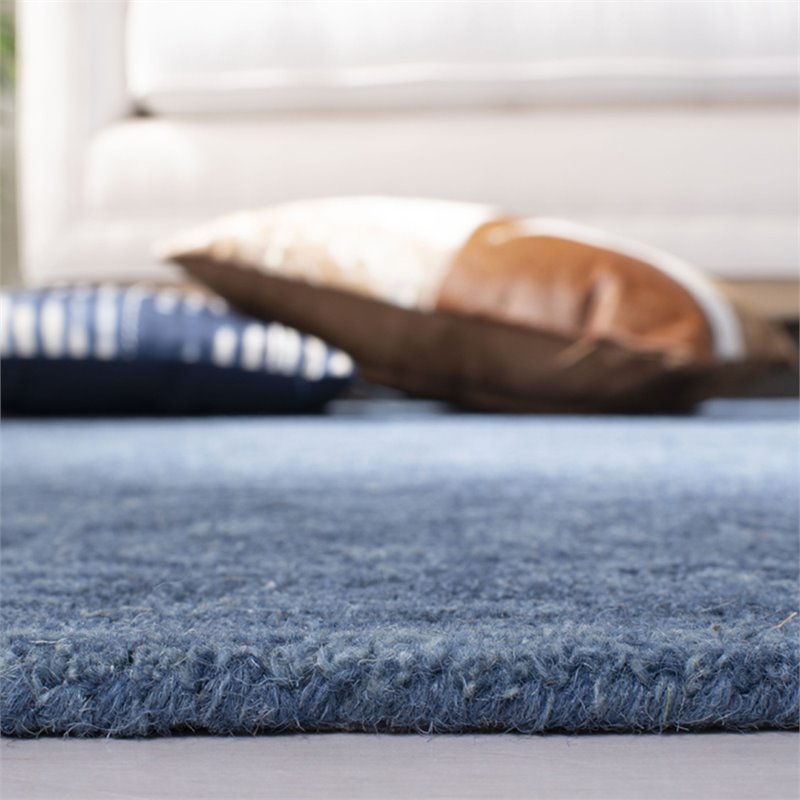 Safavieh Dip Dye 3' x 5' Hand Tufted Wool Rug in Navy Blue
