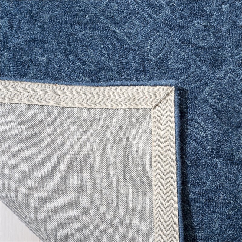 Safavieh Dip Dye 5' x 8' Hand Tufted Wool Rug in Navy Blue