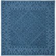 Safavieh Dip Dye 7' Square Hand Tufted Wool Rug in Navy Blue