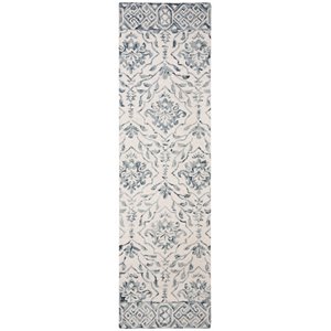 Safavieh Dip Dye 2'3&quot x 8' Hand Tufted Wool Runner Rug in Blue