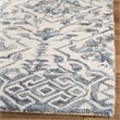 Safavieh Dip Dye 3' x 5' Hand Tufted Wool Rug in Blue and Ivory
