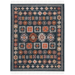 Safavieh Farmhouse 8' x 10' Rug in Navy and Orange