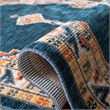 Safavieh Farmhouse 2' x 8' Runner Rug in Orange and Navy