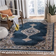 Safavieh Farmhouse 9' x 12' Rug in Orange and Navy