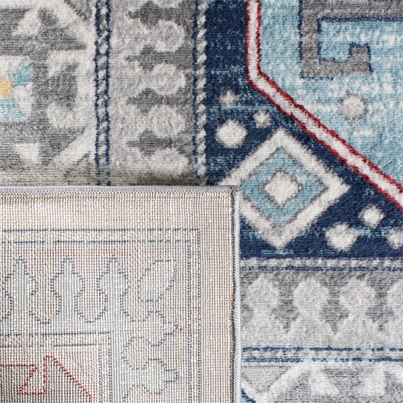 Safavieh Kazak 4' x 6' Rug in Gray and Blue