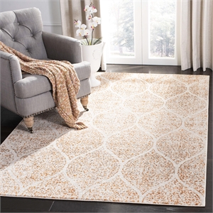 Safavieh Madison 4' x 6' Rug in Orange and Ivory