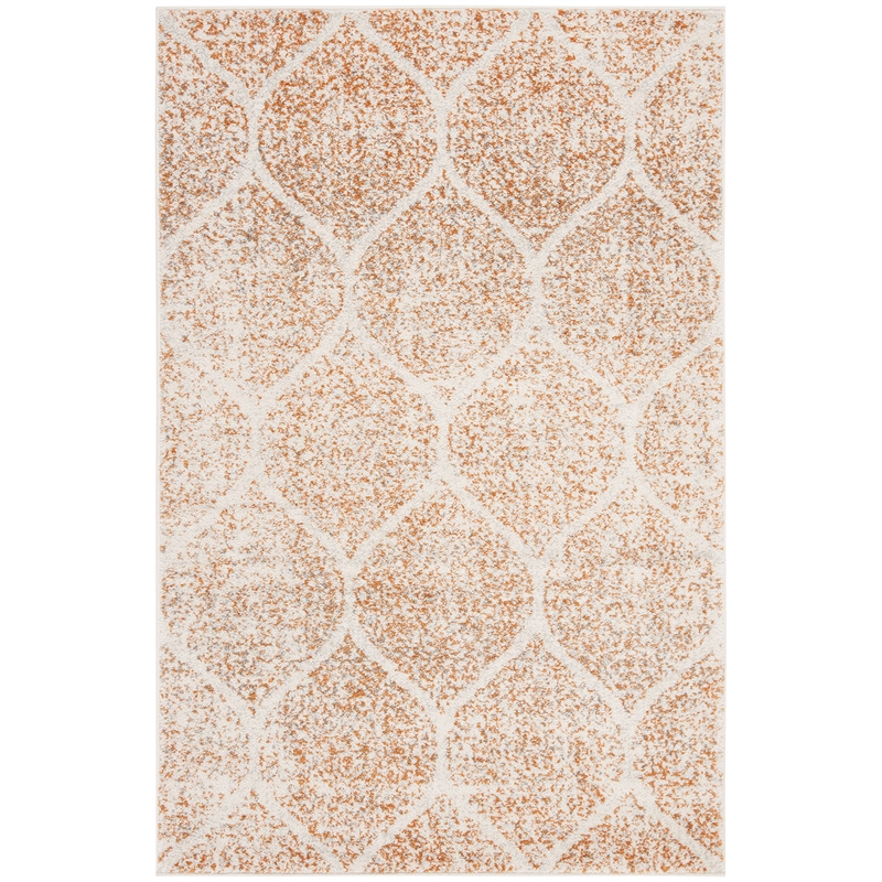 Safavieh Madison 4' x 6' Rug in Orange and Ivory