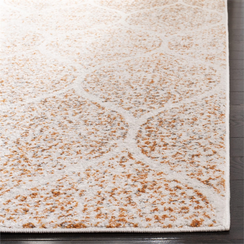 Safavieh Madison 4' x 6' Rug in Orange and Ivory