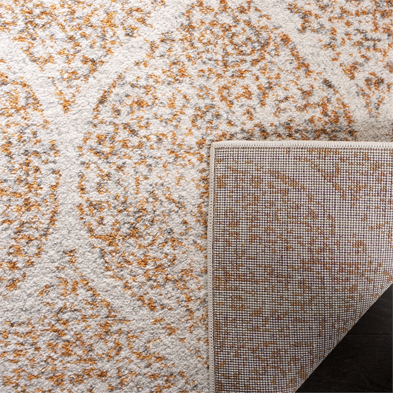 Safavieh Madison 4' x 6' Rug in Orange and Ivory