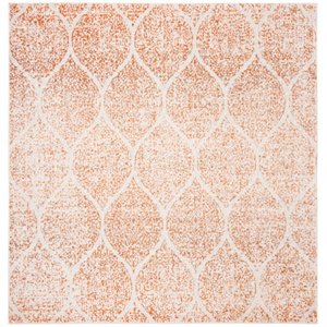 Safavieh Madison 6'7&quot Square Rug in Orange and Ivory
