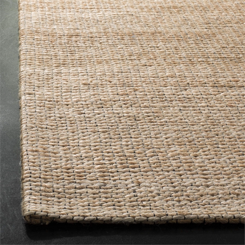 Safavieh Marbella 10' x 14' Hand Loomed Jute Rug in Natural and Ivory