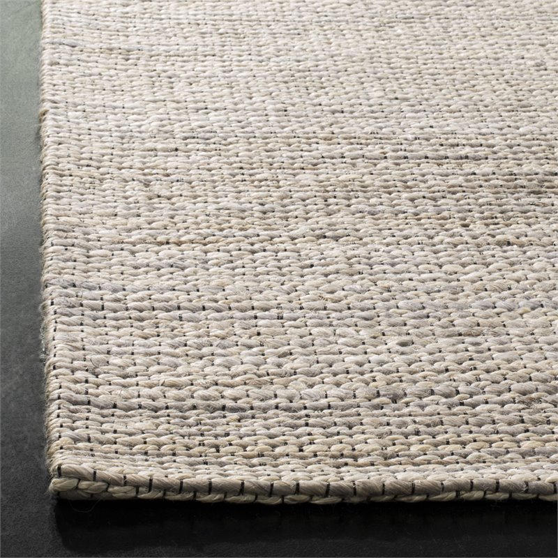 Safavieh Marbella 9' x 12' Hand Loomed Jute Rug in Light Gray