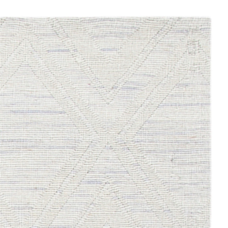 Safavieh Marbella 9' x 12' Hand Loomed Wool Rug in Gray and Ivory