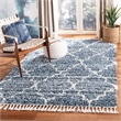 Safavieh Melrose 4' x 6' Shag Rug in Navy and Ivory