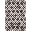 Safavieh Micro-Loop 4' x 6' Hand Tufted Wool Rug in Charcoal and Ivory
