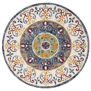 Safavieh Novelty 4' Round Hand Tufted Wool Rug