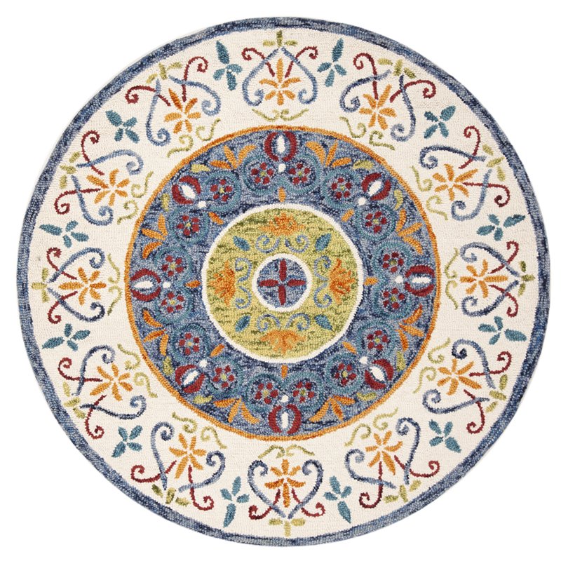 Safavieh Novelty 6' Round Hand Tufted Wool Rug