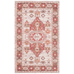 Safavieh Saffron 4' x 6' Hand Loomed Rug in Terracotta and Ivory
