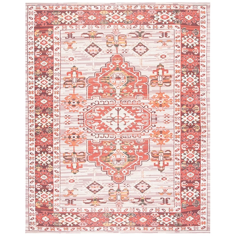 Safavieh Saffron 8' x 10' Hand Loomed Rug in Terracotta and Ivory